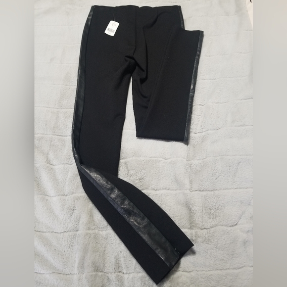 DANIER Slim Fit Pants with Leather Trim Size 8 or IT 42 / UK 12 - Picture 5 of 11